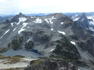 Chikamin and Chikamin Lake from Lemah 1. Thomson on the right.