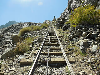 Looking up the tracks