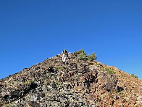 Steve nearing South Creek Butte summit.