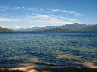 A view of the Selkirk crest from the Kalispell Island Trail, Priest Lake, Idaho.