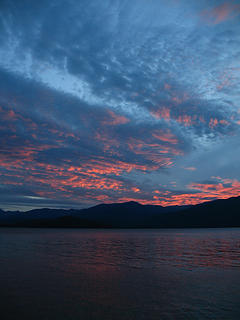 Sunrise over the Selkirk Crest, Priest Lake, Idaho.