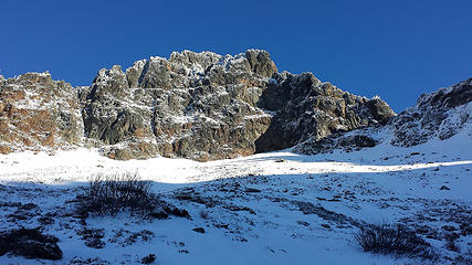 Pinnacle Peak summit block, north side