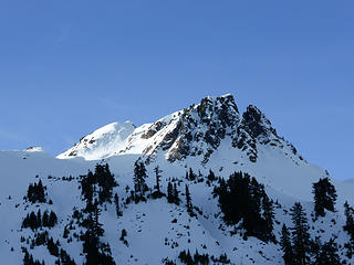 Closer view of Mount Ann during the ascend