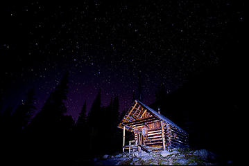 Starry, starry night over the Pasayten Wilderness.