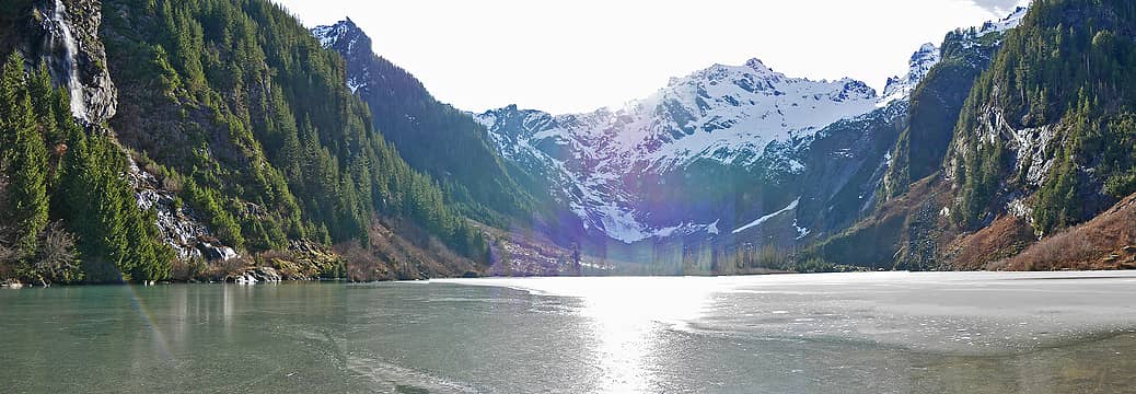 Panorama, from the trail end. 
Goat Lake, WA 01/31/15