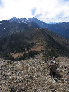 Climbing up above Marmot Pass