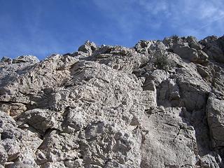 solid limestone (descending)