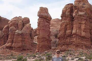 Jake with his favorite rock in Arches NP