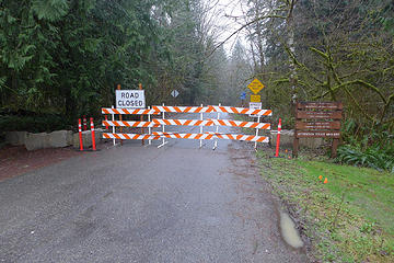 Road closed at Valley Camp