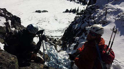 James and Rob at the rappel station
