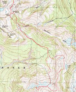 GPS Track of Mount Ann / Lake Ann loop