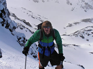 Matt nears the summit