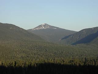 Lakeview peak (center), Nannie ridge (left), Walupt lake (in depression)