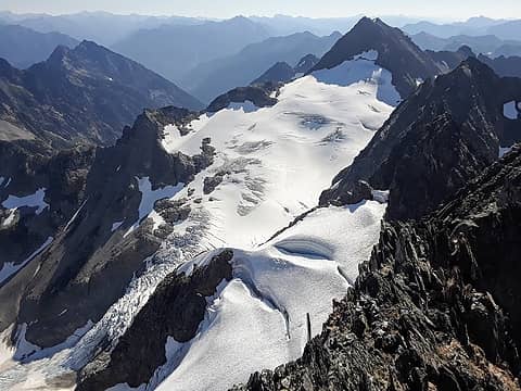 middle cascade glacier from above