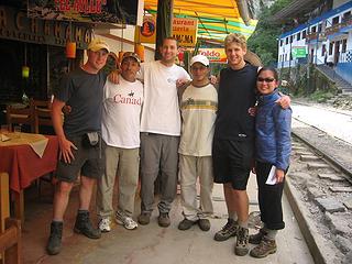 part of the group at Aguas Calientes