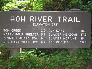 Hoh River Trail sign