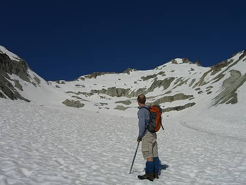This was taken at the bottom of the Hyas Creek Glacier Basin at the start of our ascent of Daniel.