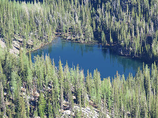 Snowshoe Lake from the summit.