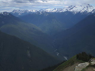 View on Glacier Peak and the Suiattle valley