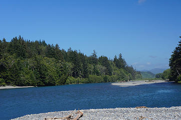 Hoh River right before it reaches the ocean