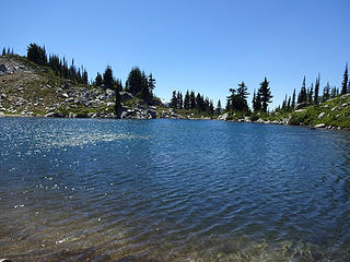 The highest of the tarns on Mac Peak. This one is about 10' deep in the middle.