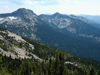 Gunsight Peak, Hunt Lake, and Hunt Peak, Idaho Selkirks.
