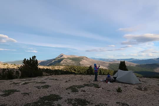Haig Mountain camp with Windy Peak