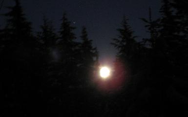 Blurry Moonrise Photo