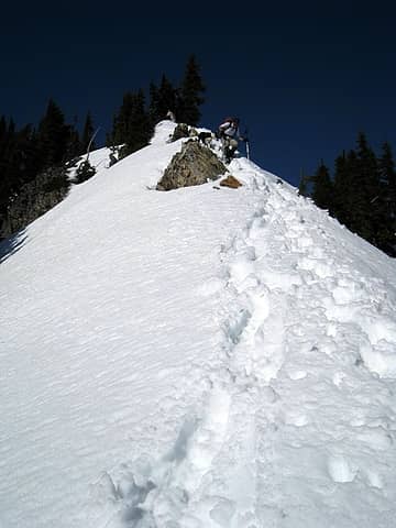 dicey coming down the slick ridge near the gap