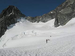 Hiking up the Mary Green Glacier