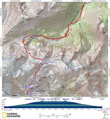 15.3 miles round trip. 
4065 feet elevation gain. Summerland-Panhandle Gap