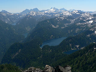 Alpine Lakes as seen from near the summit of Malachite Peak 7.23.06.