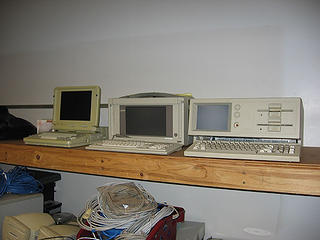 Left to Right - Zenith Super Sport 286, Compaq 386, and Dynalogic Hyperion (8088)
