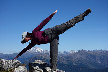 Yoga pose on Mt. Labyrinth