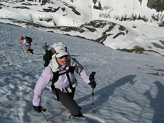 Nearing the col