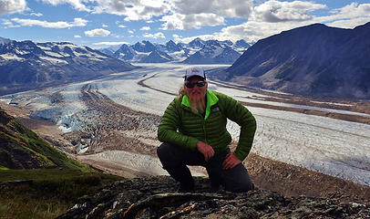 Me on the edge of glacier glory....