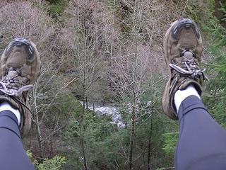 Shoes floating above the wallace north fork