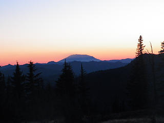 Sunset over Mt St Helens