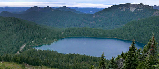 Mowich Lake from below Fay Peak