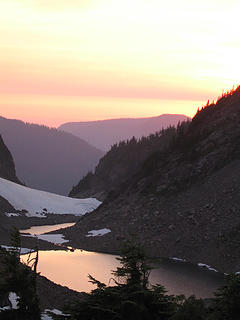 Sunset over the Craig Lakes