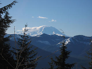 Tahoma with a cloud topping