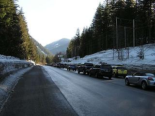 A long wait on Hwy 2 (looking East)