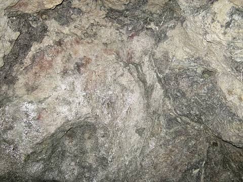 quartz vein at end of main shaft