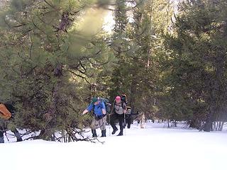 Group heading up to false summit of Teanaway Butte