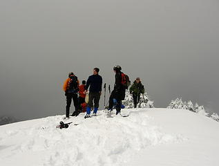 Two snowshoers joined us at the summit