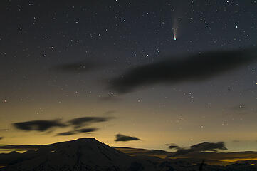 The comet appears