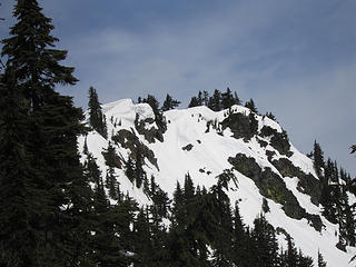 View of the false summit.