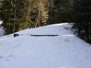 Snow Play gate at start of Deer Creek road.