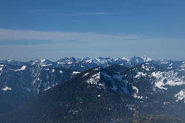 View west with Olympics in the very far distance (from Jove Peak)