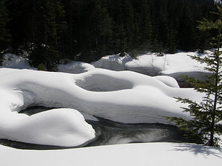 Mt. Washington trail ponds near clearing before traverse.